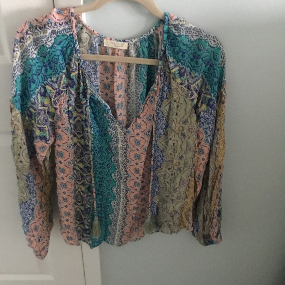 Love stitch peasant blouse